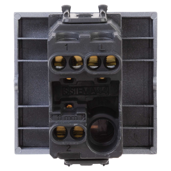 Купить DKC Переключатель одноклавишный модульный, "Avanti", "Закаленная сталь", 2модуля