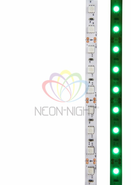 Купить LAMPER LED лента открытая, 10 мм, IP23, SMD 5050, 60 LED/m, 12 V, цвет свечения зеленый 141-464