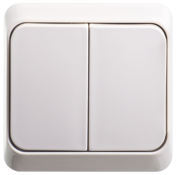 Купить Systeme Electric Этюд наруж Крем Выключатель 2-клавишный