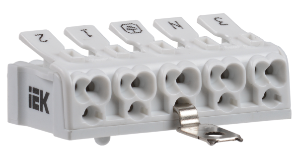 Купить IEK Клемма пружинная соединительная КСПнз5-3L+N+PE UKZ-B06-5P-F1-E1-10