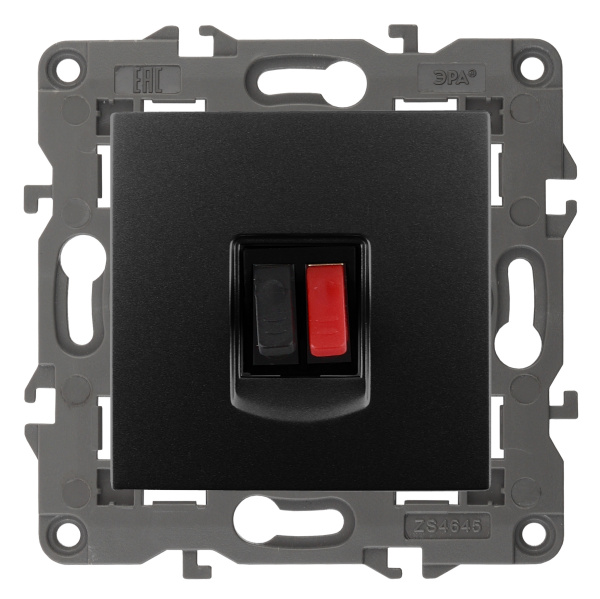 ЭРА 14-3111-05 Elegance Антрацит Розетка Аудио одиночная