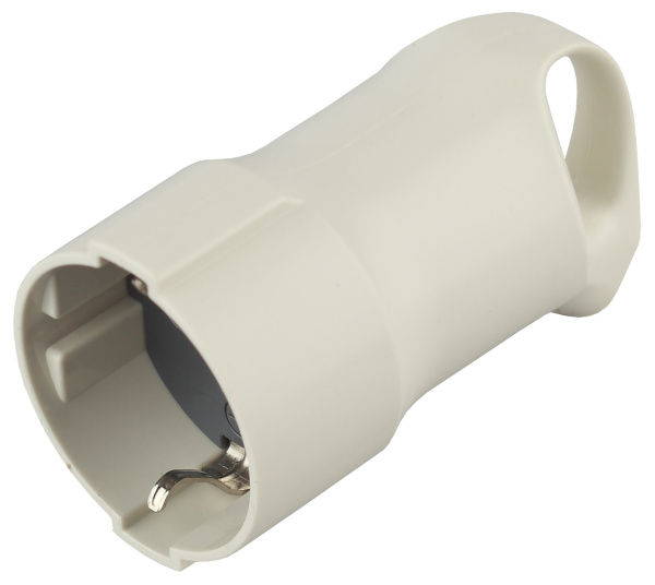 ЭРА R3  Розетка кабельная c/з 16A с кольцом непрямой ввод Белая