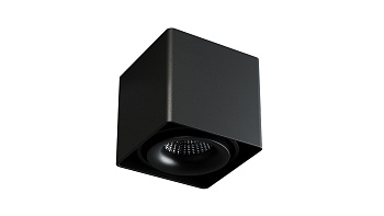 Quest Light Светильник накладной поворотный, черный, под лампу GU10 MR16 до 50w, IP20, CASTLE 1 ED cube black