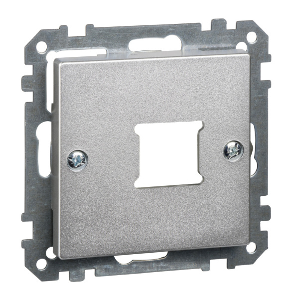 SE Merten SM Алюминий Центральная плата 1-ая для розетки RJ11/RJ45 MTN291160