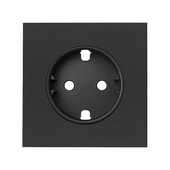 Simon 100 Черный матовый Накладка розетки Schuko 10000041-238