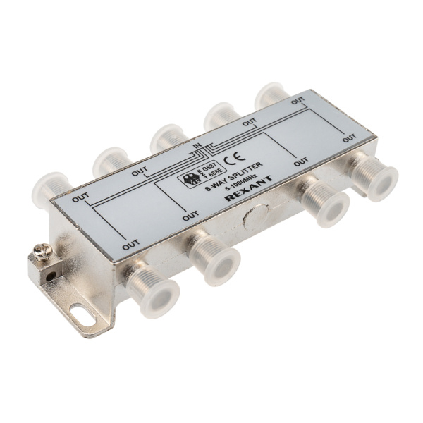 Делитель ТВ х 8 под F Разъем 5-1000 МГц Rexant 05-6005