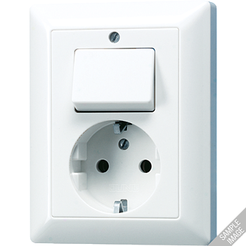 JUNG Штепсельная розетка SCHUKO 16A 250V~ с универсальным выключателем слоновая кость AS5576U
