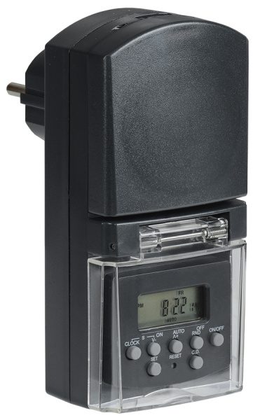 IEK РТЭ-3 Розетка-таймер электронный 1мин 7дн 140on/off 16А IP44