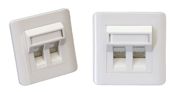 SPL Рамка 80x80 мм, для 2 модулей Keystone, с суппортом 500021