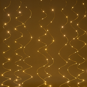 ЭРА ЕGNIG - ZW Гирлянда Занавес с пультом, теплый белый, 300 LED, 3*3 м, с пультом, USB, 220 V, IP20