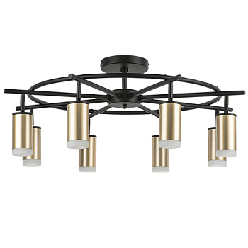 Lightstar LR7184080 Люстра RULLO 8х50W GU10 ЧЕРНЫЙ/ЗОЛОТО (571718+214440-8+202430-8), шт