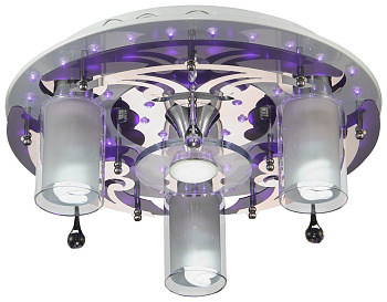 Velante 186-207-04, Светильник потолочный E27,3x60W+LED,1x5W