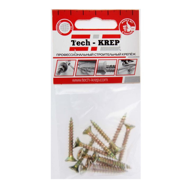Купить Tech-Krep Саморез ШУж 5,0х35 пот. гол. (11 шт) - пакет 102509