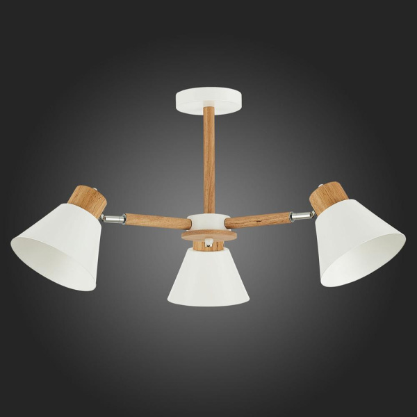 Купить Evoluce SLE103702-03 Люстра потолочная Светлое дерево, Белый/Белый E27 3*60W