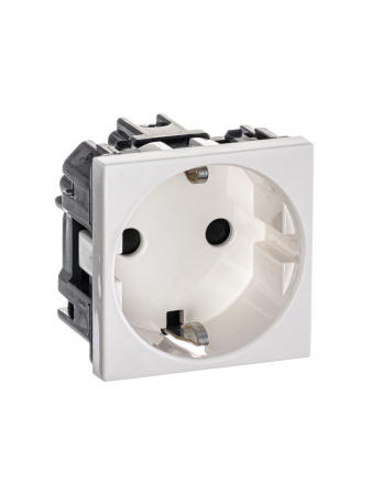 Купить ABB NIE Zenit Бел Розетка с/з с защитными шторками, винт. зажим, 2 мод 2CLA228800N1101