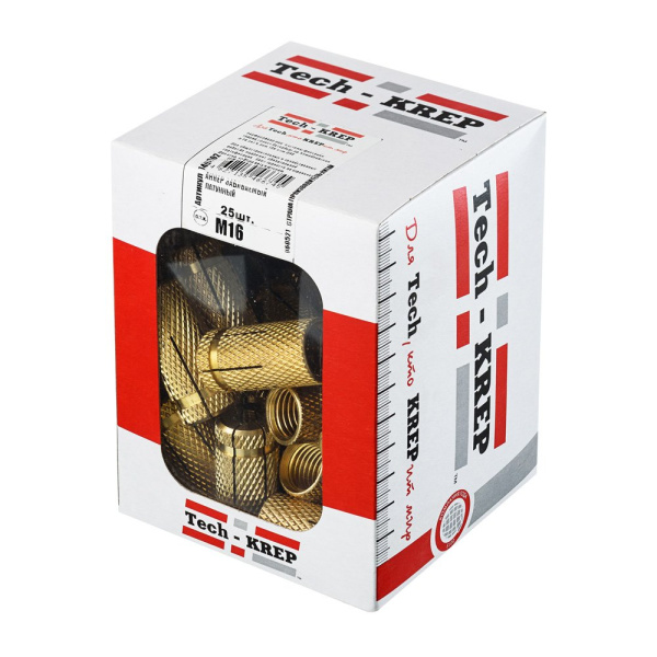 Tech-Krep Анкер забиваемый латунный М16 (25 шт) - коробка 140602