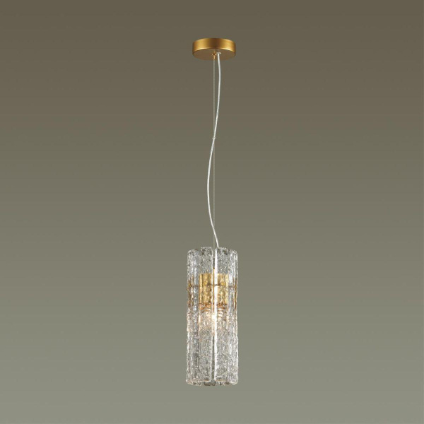 Купить Odeon Light 4938/1 HALL ODL22 365 матов.золотой/прозрачный/стекло/ Подвес E14 1*40W MERKALE