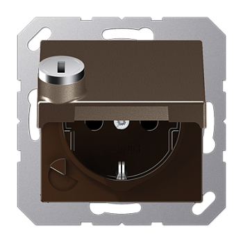 JUNG SCHUKO® розетка с замком, мокко A1520BFKLSLMO