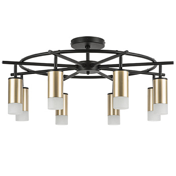Lightstar LR7184081 Люстра RULLO 8х50W GU10 ЧЕРНЫЙ/ЗОЛОТО (571718+214440-8+202431-8), шт