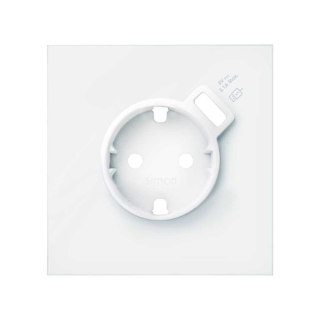 Simon 100 Белый матовый Накладка розетки Schuko с з/у USB SmartCharge 10000049-230