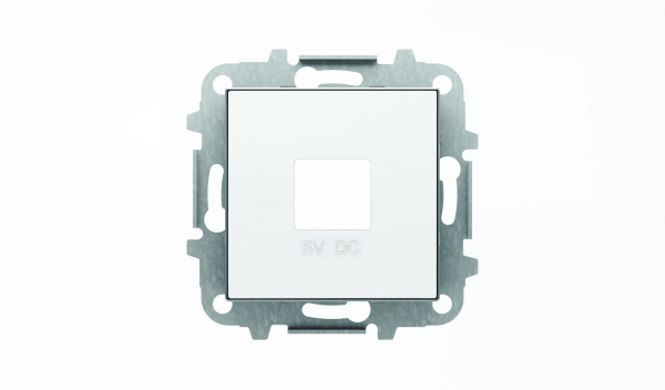 ABB SKY Альпийский белый Накладка для механизмов зарядного устройства USB, арт.8185 2CLA858500A1101