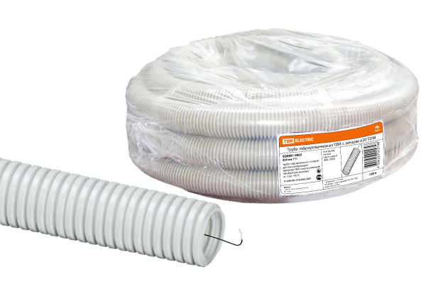 TDM Труба гофр.ПВХ d 20 с зондом (100 м) легкая SQ0401-0002