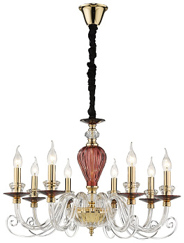 Wertmark WE170.08.373 Люстра подвесная Золото, Прозрачный, Гранатовый E14 8*40W