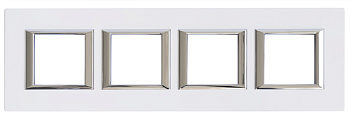 BT Axolute Фарфор Рамка 2+2+2+2 мод прямоугольная (надпись горизонтально) HA4802M4HBG