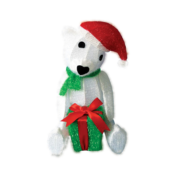 NEON-NIGHT Синтетическая 3D фигура "Медвежонок с подарком ", 51 см, 36 светодиодов 514-268