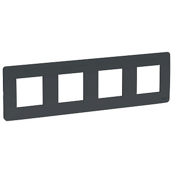 SE Unica Studio Антрацит Рамка 4-ная NU200854