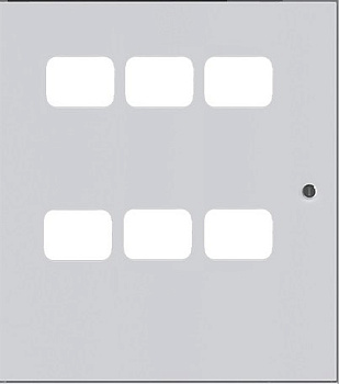 Дверь для ЩЭ 6 кв. 3 окна в ряд по горизонтали EKF