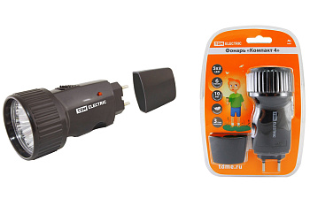 TDM Фонарь "Компакт 4", аккумуляторный, 5 светодиодов 15 лм/Вт SQ0350-0001