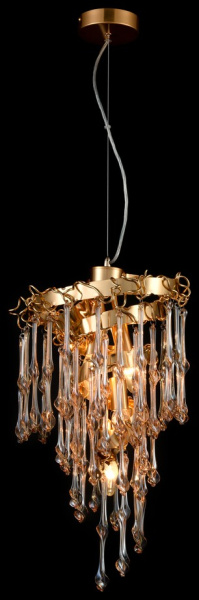 Wertmark WE187.05.303 Светильник подвесной Золото/Янтарный E14 5*40W