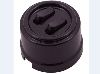 BIRONI Лизетта Пластик Коричневый Выключатель 2-кл (клавишный) B1-222-22