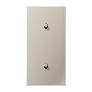 JUNG LS1912 Нержавеющая сталь Центральная плата, 2 поста, для вертикальной установки, тумблеры 1+1,цилиндр; метал. исполнение ES12-20R1