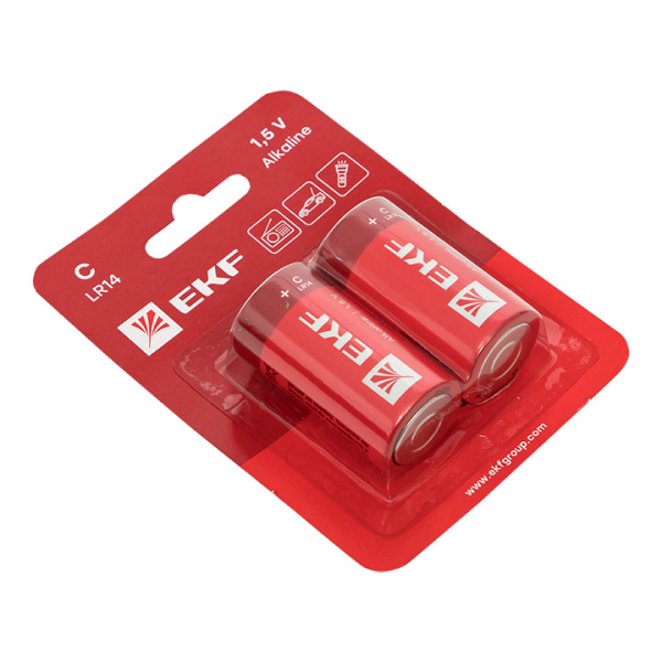 Купить EKF PROxima Алкалиновая батарейка типа C(LR14) блистер 2шт.
