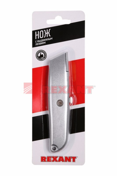 Купить Нож с трапециевидным выдвижным лезвием Rexant 12-4907
