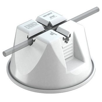 OBO Bettermann Универсальный держатель круглых проводников диаметром 8-10 мм для плоской кровли (серый) 5218708