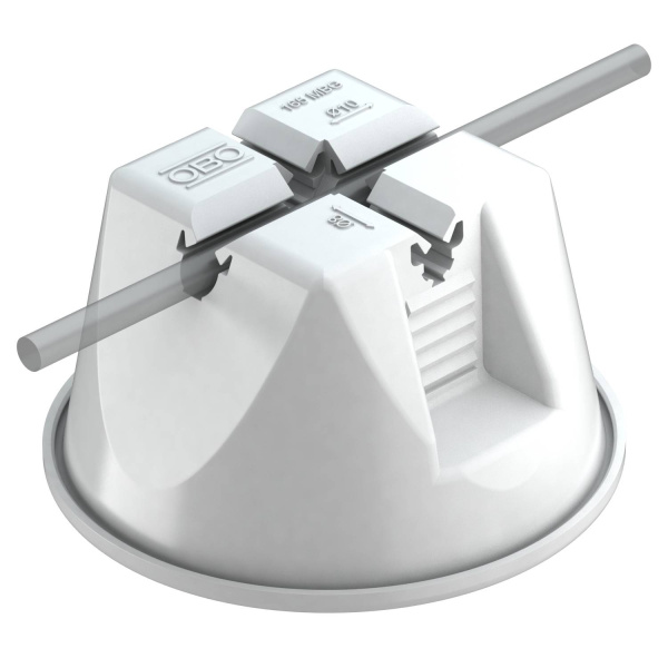 OBO Bettermann Универсальный держатель круглых проводников диаметром 8-10 мм для плоской кровли (серый) 5218708