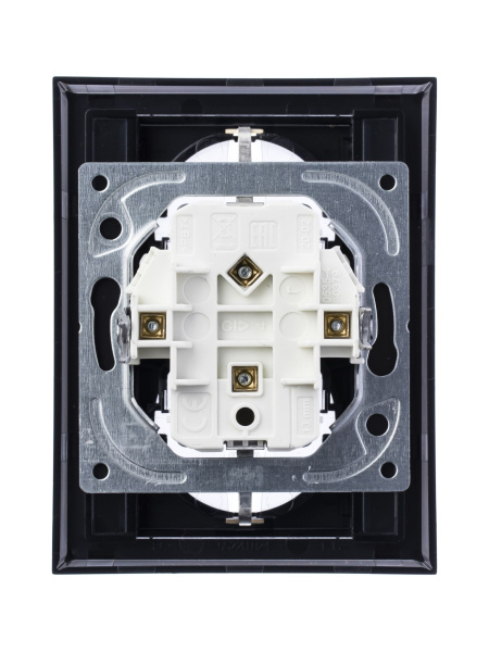 Купить ABB EPJ Levit антрацит / дымчатый чёрный Розетка двойная с заземл, со шторками 2CHH223457C6063