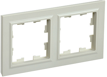 IEK BRITE BASE Бежевый Рамка 2-м РУ-2-БрКр