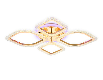 Ambrella Потолочный светодиодный светильник с пультом FA5149 GD золото 77W 680*630*90 (ПДУ РАДИО 2.4)