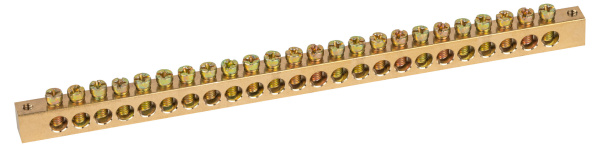 ЭРА Шина ЭРА NO-122-29 PEN земля-ноль 8х12мм 24/2 латунная крепеж по краям