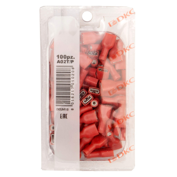 Купить DKC Наконечник плоский полностью изолир. (розетка) 0,25-1,5 кв.мм 6,3х0,8 мм (РППИ-М)