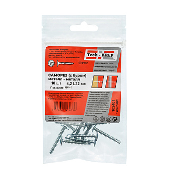 Tech-Krep Саморез ШСММ св. 4,2х32 (10 шт) - пакет 102401