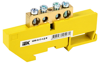 IEK Шина PE земля на DIN-изол ШНИ-8х12-4-Д-Ж