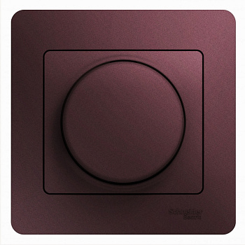 Systeme Electric Glossa Баклажановый Светорегулятор (диммер) LED, RC, 630Вт/ВА, в сборе