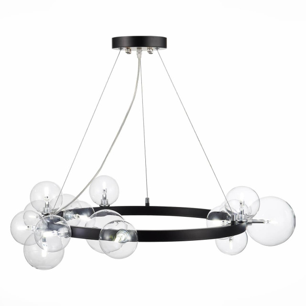 Купить ST Luce SL1165.403.15 Светильник подвесной Черный/Прозрачный G4 15*3W