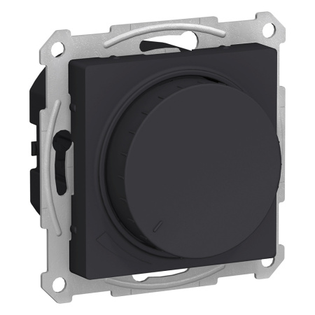 SE AtlasDesign Карбон Светорегулятор (диммер) поворотно-нажимной, 315Вт, мех. ATN001034