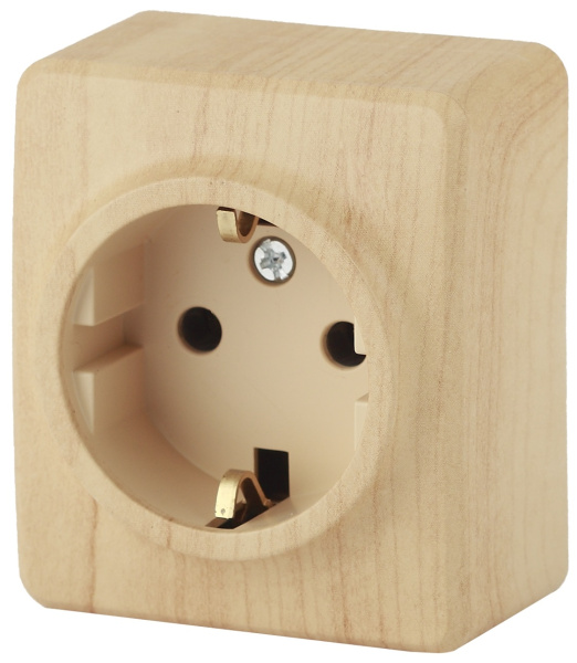 ЭРА 11-2204-11 Эксперт Сосна Розетка с/з со шт ОУ